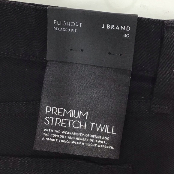J Brand Premium Stretch Twill Black Eli Short Relaxed Fit - Picture 10 of 10